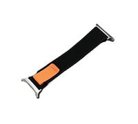 WUURAA Trail Loop Strap For Samsung Galaxy Watch 7 Ultra 47mm Nylon Sports No Gaps Band for Galaxy 7 ULTRA 47MM Bracelet Men(Silver black)