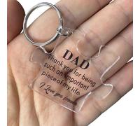 WuuTiao Christmas Gifts for Dad- Acrylic Puzzle Shaped Keyring Thanks Gift Birthday Gifts Christmas Gifts from Son/daughter for New Dad Daddy Father or Stepdad