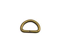 Wuuycoky 0.6" Inner Diameter Bronze D Rings Buckles D-ring Non-welded For Webbing Strapping Pack of 50