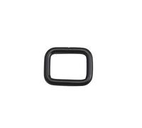 Wuuycoky 0.6" Inner Length Black Rectangle Rings Loop Ring No Welded for Strap Webbing Belts Buckle Pack of 30