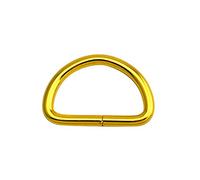 Wuuycoky 1.25" Inner Diameter Gold D Rings Buckles D-ring Non-welded For Webbing Strapping Pack of 10