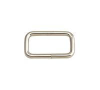 Wuuycoky 1.25" Inner Length Silvery Rectangle Rings Low Loop Ring No Welded for Strap Webbing Belts Buckle Pack of 10