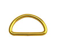 Wuuycoky 1.5" Inner Diameter Gold D Rings Buckles D-ring Non-welded For Webbing Strapping Pack of 10