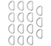 Wuuycoky 1" Inner Diameter Silvery D Rings Buckles D-ring Non-welded For Webbing Strapping Pack of 15