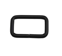 Wuuycoky 1" Inner Length Black Rectangle Rings Loop Ring No Welded for Strap Webbing Belts Buckle Pack of 15