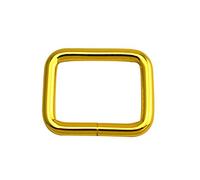 Wuuycoky 1" Inner Length Golden Rectangle Rings Loop Ring No Welded for Strap Webbing Belts Buckle Pack of 15
