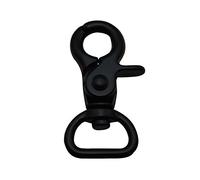 Wuuycoky Black 1" Inner Diameter D Ring Pliers Buckle Lobster Clasps Swivel Snap Hooks Pack of 10