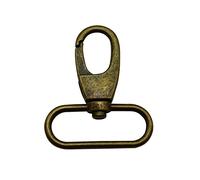 Wuuycoky Bronze 1.25" Inner Diameter Oval Ring Buckle Lobster Clasps Swivel Snap Hooks Pack of 6