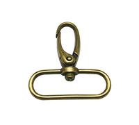 Wuuycoky Bronze 1.25" Inner Diameter Oval Ring Small Olive Buckle Lobster Clasps Swivel Snap Hooks Pack of 10