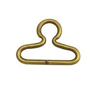 Wuuycoky Bronze 1.5" Inner Diameter Oval Ring Metal Triangle Buckle Triangle Adjuster Ring Pack of 10