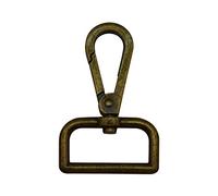 Wuuycoky Bronze 1" Inner Diameter D Ring Flat Buckle Lobster Clasps Swivel Snap Hooks Pack of 6