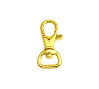 Wuuycoky Golden 0.5" Inner Diameter D Ring Fish Eye Buckle Lobster Clasps Swivel Snap Hooks Pack of 15