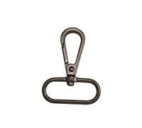 Wuuycoky Gun Color 1.25" Inner Diameter Oval Ring Flat Lobster Clasps Swivel Snap Hooks Pack of 6