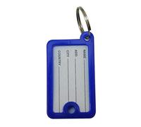 Wuuycoky ID Key Tags with Double Faced Label Window Non-watertight Color Deep Blue Pack of 30