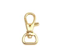 Wuuycoky Light Golden 0.5" Inner Diameter D Ring Fish Eye Buckle Lobster Clasps Swivel Snap Hooks Pack of 15