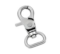 Wuuycoky Silvery 0.8" Inner Diameter D Ring Pliers Buckle Lobster Clasps Swivel Snap Hooks Pack of 10