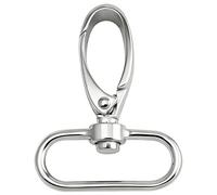 Wuuycoky Silvery 0.8" Inner Diameter Oval Ring Large Olive Buckle Lobster Clasps Swivel Snap Hooks Pack of 6