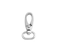 Wuuycoky Silvery 1.5" Inner Diameter Oval Ring Olive Buckle Lobster Clasps Swivel Snap Hooks Pack of 10