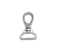 Wuuycoky Silvery 1" Inner Diameter D Ring Round Hook Lobster Clasps Swivel Snap Buckle Pack of 6