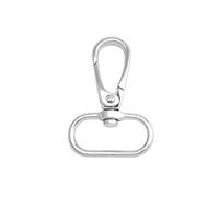Wuuycoky Silvery 1" Inner Diameter Oval Ring Buckle Lobster Clasps Swivel Snap Hooks Pack of 12