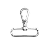 Wuuycoky Silvery 2" Inner Diameter Oval Ring Round Head Hook Lobster Clasps Swivel Snap Buckle Pack of 4