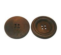 Wuuycoky Wood Button Round 40mm Diameter with 4 Holes for Craft Sewing DIY Pack of 10
