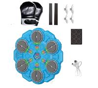Wuvfojca Boxing Music Machine ABS 6 Button Musical Boxing Machine Light Up Cordless Wall Mounted Punch Board LED Lights For Adults Kids Gym Playroom Apartment Children Students Pupils Sports