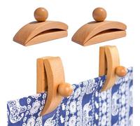 Wuvfojca Hanger for Tapestries, 4-Piece Modern Wooden Clips, Carpet Clips and Ceiling Holder for the Wall, for Home Decoration, Carpet, Canvas, Fabric, Bedroom, Living Room, Home, Office