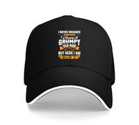 wuvhpxzz Mens I Never Dreamed That I'd Become A Grumpy Old Man Grandpa Baseball Cap Dad Hat rveiz-Color6