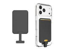 Wuwedo for MagSafe Wallet with Anti-drop Tail, 3 Card Holder, Slim Magnetic Phone Wallet for iPhone MagSafe Cases, Vegan Leather, Black