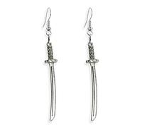 WUWEIJIAJIA Unique Retro Gothic Long Sword Hook Earrings Vintage Silver Punk Style Knife Dangle Drop Earrings for Women Trendy Men Statement, Metal, n/c