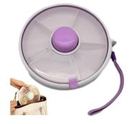 Wuweiqiang Kids Snack Spinner Toddler Spinner Snack Box with Hand Strap 18cm 5 Compartments Portable Snack Serving Tray Divided Kids Snack Container for Picnic Travel Candy Nut
