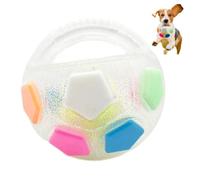 Wuweiqiang The Calming Ball, Dog Ball with Handle, Interactive Dogs Football Toys, Strong Rubber Football dog Chew Fetch Toy, Soccer Squeaky Balls Toy for Small Medium Dogs, Indoor & Outdoor