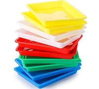 WUWEOT 10 Pack Plastic Activity Tray, 27 x 21 x 3 cm Multipurpose Art and Crafts Organizer Tray for Slime and Sensory Toys, Beads, Orbeez Water Beads, Painting, DIY Projects, Fun Home Activities
