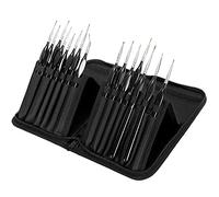 WUWEOT 15 Pack Fine Detail Paint Brushes, Micro Miniature Paint Brush Set for Acrylic, Oil, Watercolor, Art, Scale, Model, Face, Paint by Numbers, with Ergonomic Triangular Handle and Travel Bag