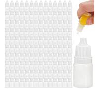 WUWEOT 150 Pcs Plastic Dropper Bottle, 5ML Empty Plastic Squeezable Dropper Bottles White Eye Dropper Bottles Portable Eye Liquid Dropper with Cap and Plug