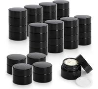 WUWEOT 30 Pack 5ml Sample Container with Lid, UV Protection 5g Thick Glass Jar, Airtight Mini Makeup Container, Refillable Cosmetic Jars Empty Travel Containers for Lotion, Essential Oil, Cream
