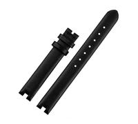 WUWMTUTCK 12mm 14mm Strap Fit For Guc Leather Watch Band YA141401 YA141505 Series Female Watchband Notch Bracelet Black Brown(Black nk,12mm)