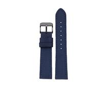 WUWMTUTCK 18mm/19/20 /21/22/ 23 /24mm Nylon Leather Watchband Fit For Seiko SRPC31J1/Fit For Citizen For Tissot All The Major Brands Mens Wrist(Blue bk,20mm)
