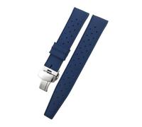 WUWMTUTCK 19mm 20mm 21mm 22mm Rubber Silicone Watch Strap Fit For IWC Pilot For Omega For Tissot For Tudor For Longines For Hamilton Diving Watchband(Blue 1,20mm)