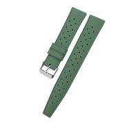 WUWMTUTCK 19mm 20mm 21mm 22mm Rubber Silicone Watch Strap Fit For IWC Pilot For Omega For Tissot For Tudor For Longines For Hamilton Diving Watchband(Grn,19mm)