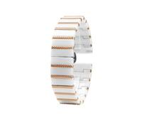 WUWMTUTCK 20mm 22mm Ceramic Strap Applicable To Fit For Huawei GT3 / 3pro/ For Xiaomi Watchband Watch S1 Universal Men's And Women's Accessorie(White Rose,22mm)