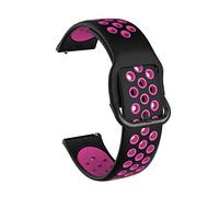 WUWMTUTCK 20mm 22mm Watch Strap 42m 46mm Black Buckle 41mm 45mm Gear S2 S3 Fit For Huawei Gt2 Silicone Breathable Bracelet For Samsung For Galaxy(H3,22mm)