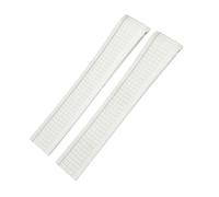 WUWMTUTCK 21mm Curved End Silicone Rubber Watchband Fit For Patek PP For Philippe For AQUANAUT 5167A Black Blue Orange Soft Watch Strap Bracelets(White,21MM_NO BUCKLE)