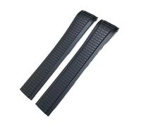 WUWMTUTCK 21mm Curved End Silicone Rubber Watchband Fit For Patek PP For Philippe For AQUANAUT 5167A Black Blue Orange Soft Watch Strap Bracelets(Black,21MM_ROSE BUCKLE)