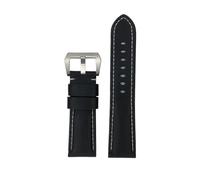 WUWMTUTCK 22mm 24mm 26mm Nylon Texture Carbon Fiber Watchband Fit For Panerai For Luminor PAM1312 441 Black Watch Strap Bracelet(Silver Yellow,22mm)