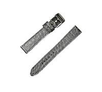 WUWMTUTCK Accessories 16mm Skin Leather Bracelet Replacement Belt Fit For Her-mes Watch Strap Bamboo Grain Round(Grey r with buckle)