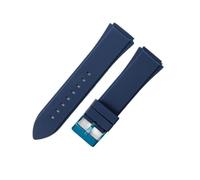 WUWMTUTCK Finely Crafted Silicone Watchband Fit For Guess W0247g3 W0040g3 W0040g7 Soft Comfortable Sport Convex Interface Strap22mm(Blue-Blue-K6)