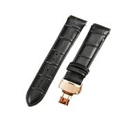 WUWMTUTCK Leather Watch Strap Fit For Philippe Aquanaut Tissot 1853 For Couturier T035410a T035617a Watchband Accessories 22 23 24mm(Black-Rose-B1,24mm)