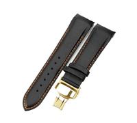WUWMTUTCK Leather Watch Strap Fit For Philippe Aquanaut Tissot 1853 For Couturier T035410a T035617a Watchband Accessories 22 23 24mm(Black orange-Gold-B1,23mm)